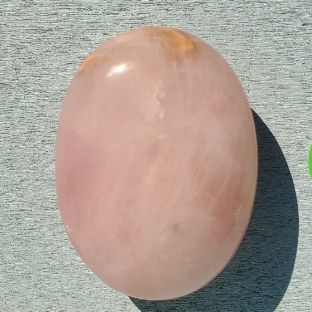 Rose Quartz Palm Pillow Stone (123)